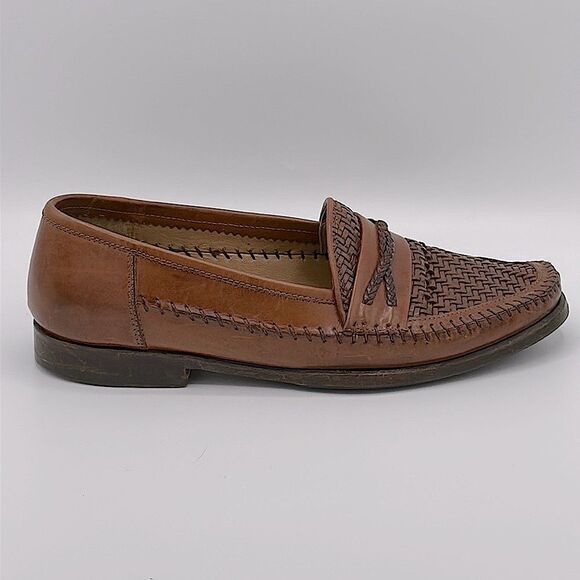 Lorenzo Banfi Loafers Size 8.5. 8.5M Shoes Milano Tan Slip On - Picture 1 of 13